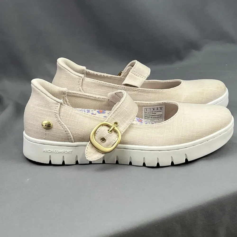 Skechers BOBS Arch Comfort Sunfest Easy Charm Mary Jane Women’s 6 Natural